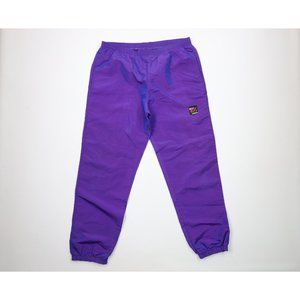 Vintage 90s Surf Style Mens Large Spell Out Chromatic Nylon Joggers Pants USA